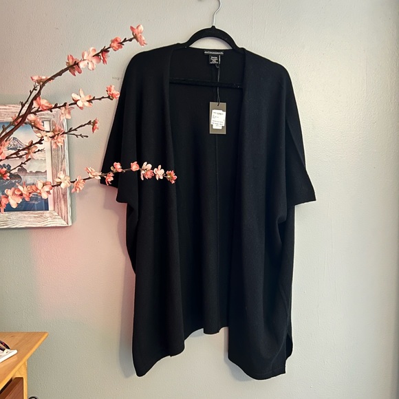 Sofia Cashmere kimono, 100% Cashmere, Black - Picture 7 of 7
